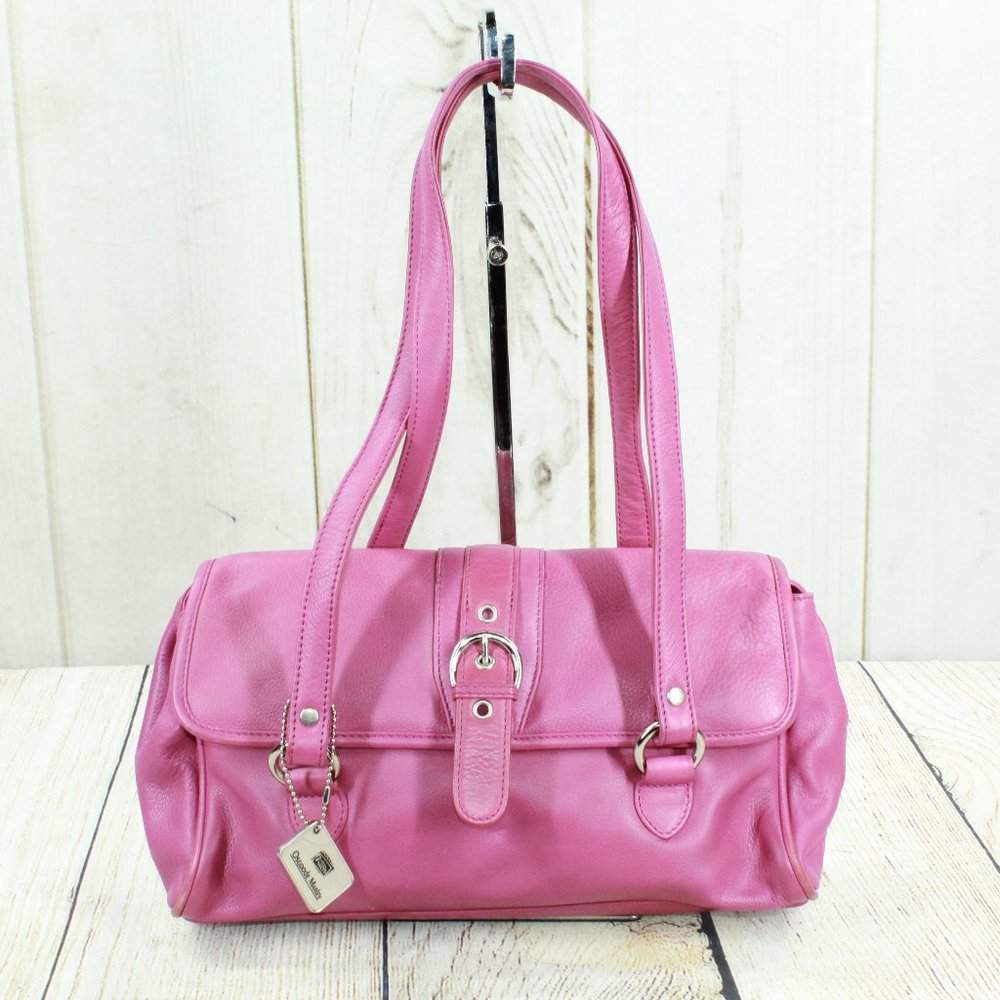 Osgoode Marley Pink Leather Purse Double Handle Shoulder Handbag - Picture 1 of 9